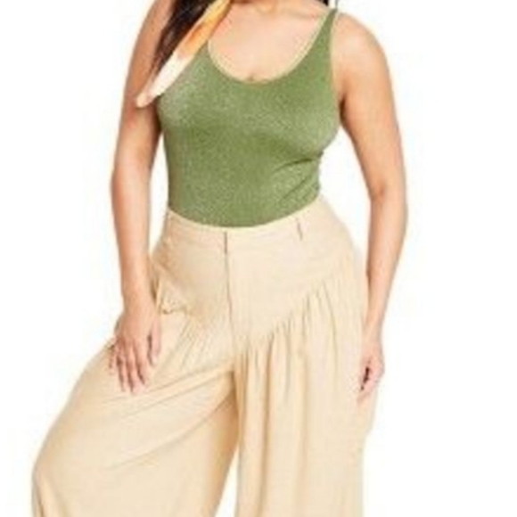 NWT Fe Noel X Target Dark Olive Metallic Swimsuit + NWT The Day Fashion Sunglass - Picture 3 of 16